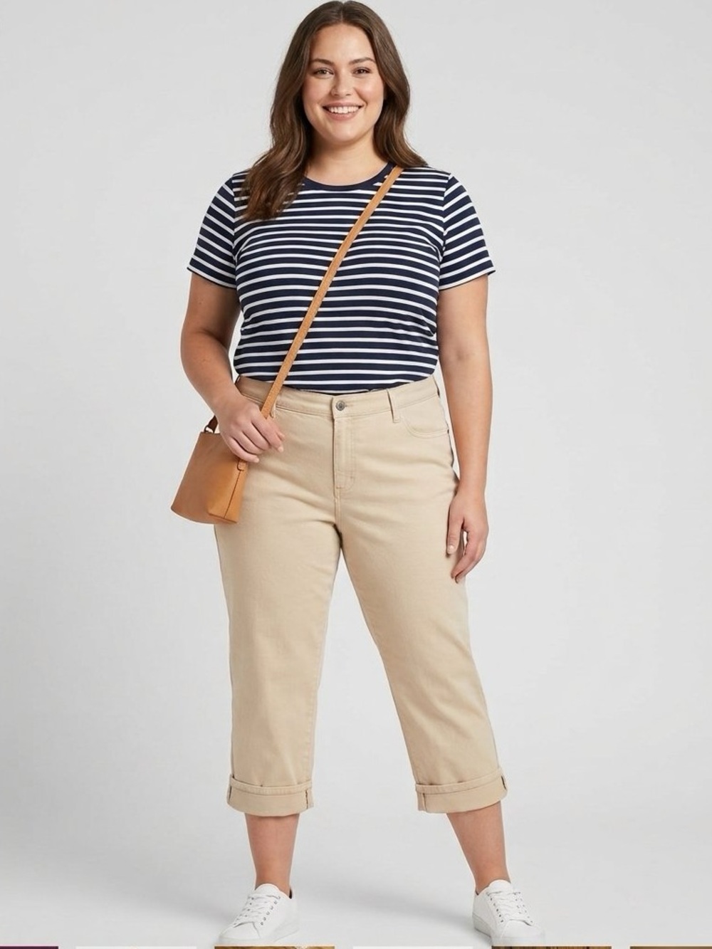 Style & Co Women’s Curvy Capri in Light Khaki Minimalist Classic • Size 18 • NWT